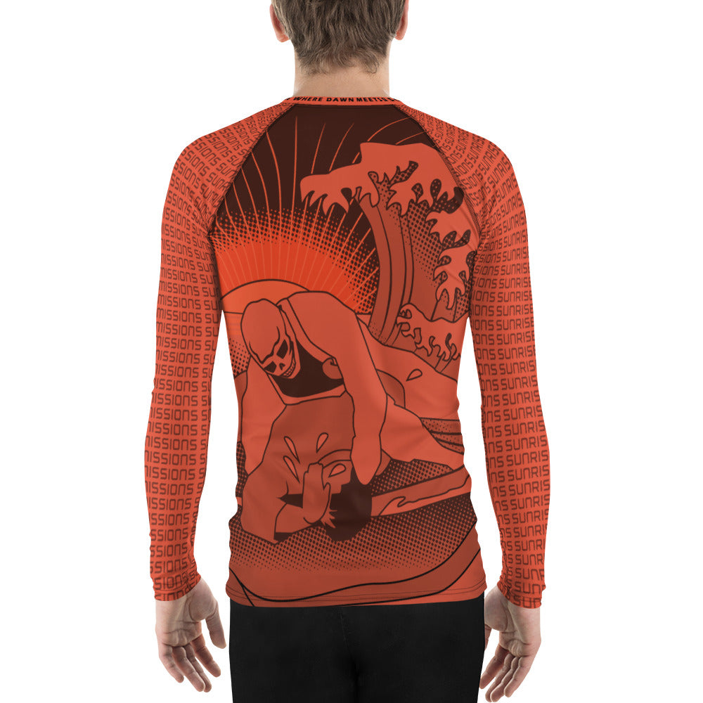 Sunrise Submissioner Red-Orange Unisex Rash Guard