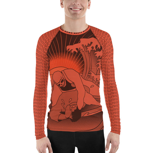 Sunrise Submissioner Red-Orange Unisex Rash Guard