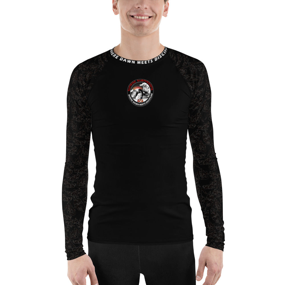 SSub G2 Chest Emblem Black Red Unisex Rash Guard