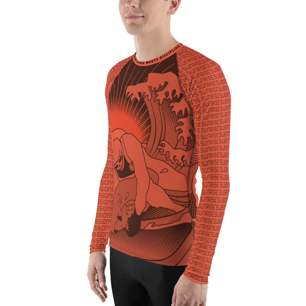 Sunrise Submissioner Red-Orange Unisex Rash Guard