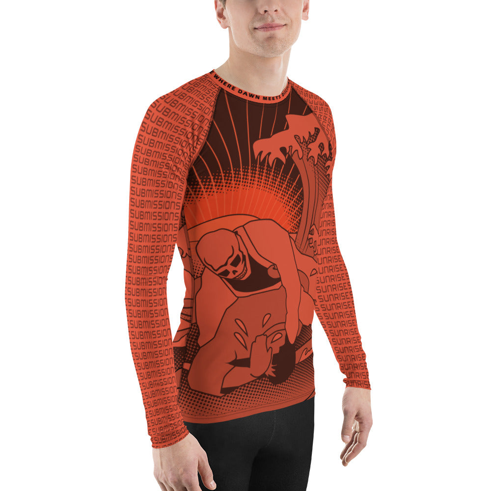 Sunrise Submissioner Red-Orange Unisex Rash Guard