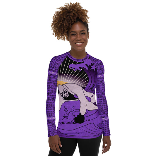 Sunrise Submissioner Purple Women's Rash Guard