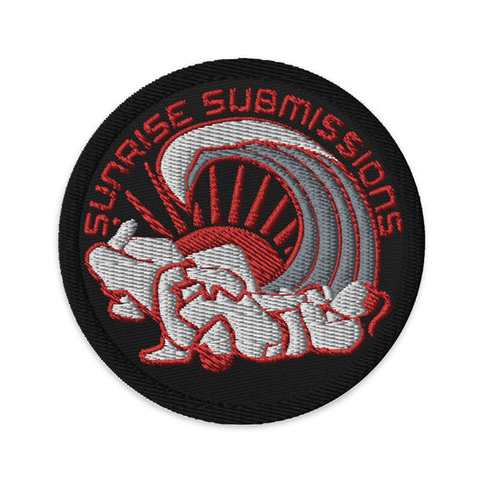 Sunrise Submissions Armbar Red Grey Patch 3"