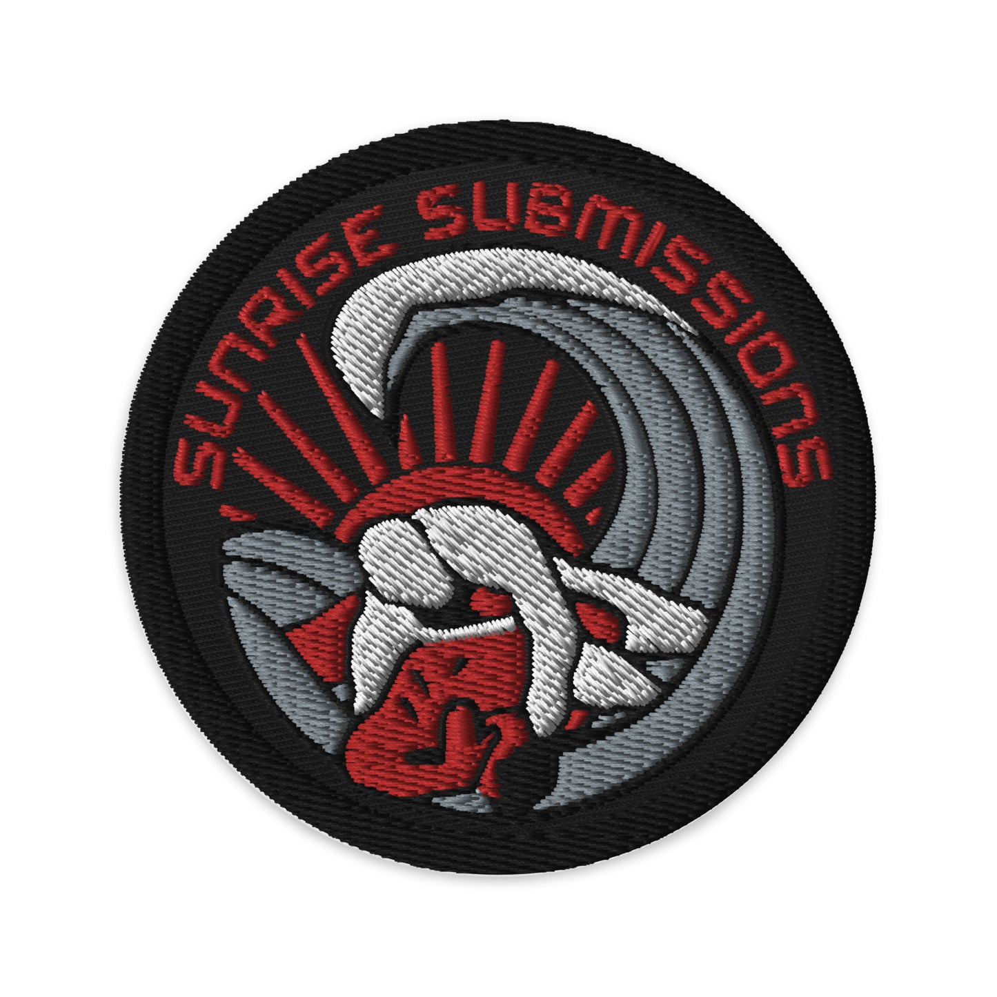 Sunrise Submissions Red Grey Patch 3"